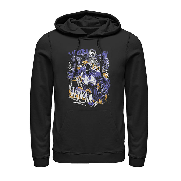 fifth sun Men's Marvel Venom Graffiti Pull Over Hoodie
