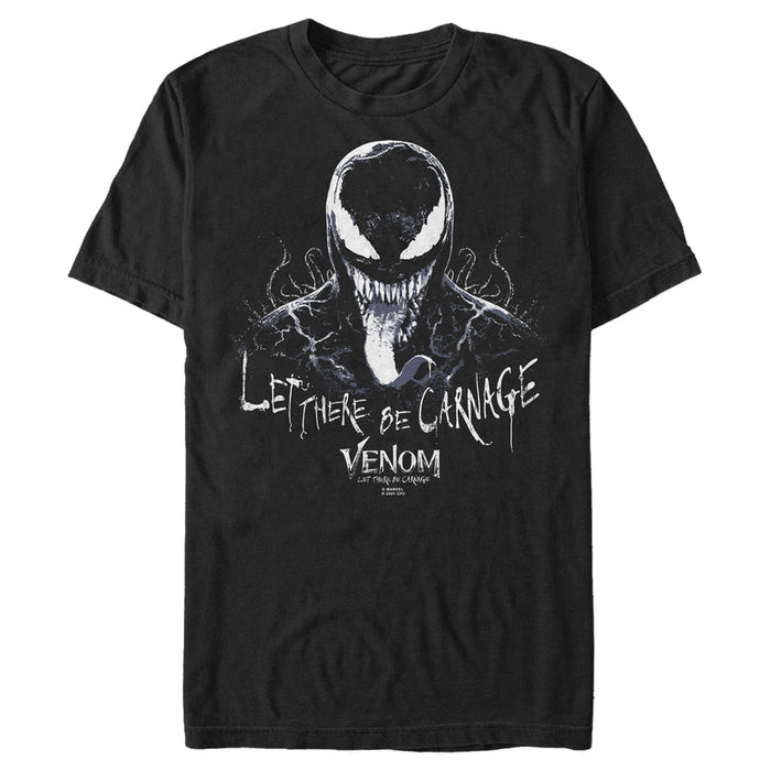 fifth sun Men's Marvel Venom: Let There be Carnage Black and White T-Shirt