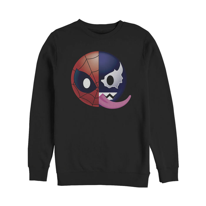 fifth sun Men's Marvel Venom Spider-Man Split Emoji Sweatshirt