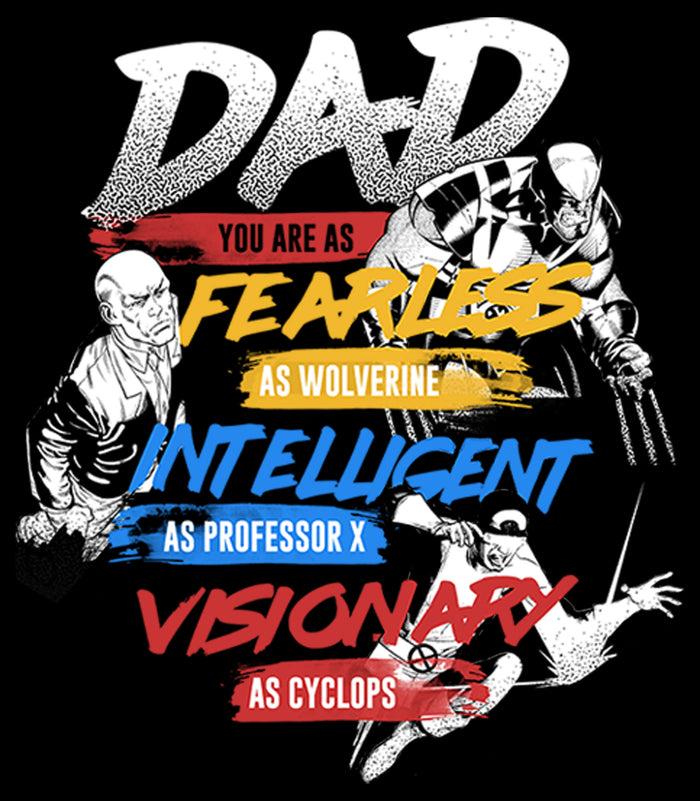Fifth Sun Men's Marvel X-Men Dad You Are Fearless Intelligent And A Visionary Tank Top