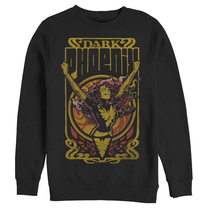 fifth sun Men's Marvel X-Men Dark Phoenix Crest Sweatshirt