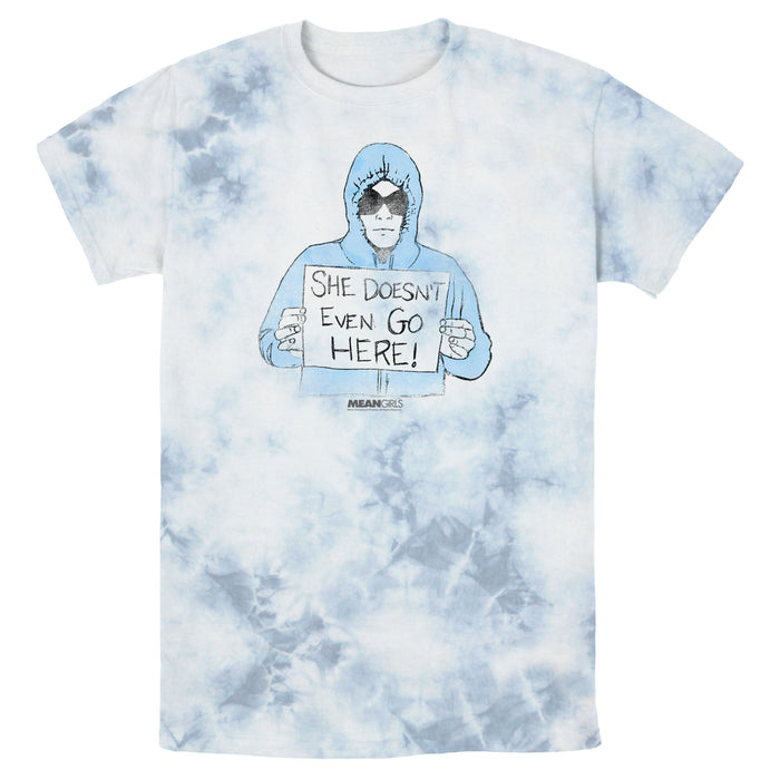 fifth sun Men's Mean Girls Damian She Doesn't Even Go Here Distressed T-Shirt