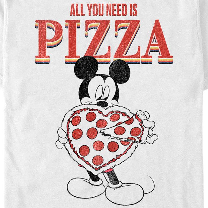 Fifth Sun Men's Mickey & Friends All You Need Is Pizza T-Shirt