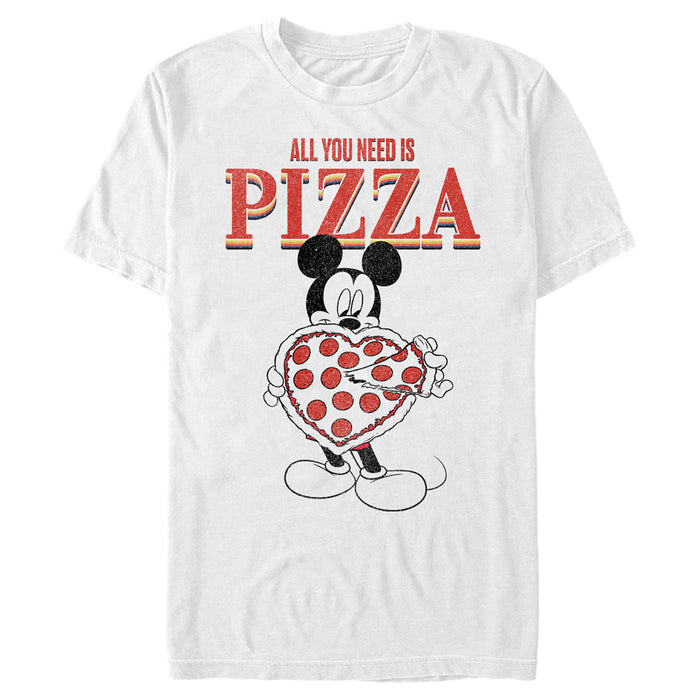 fifth sun Men's Mickey & Friends All You Need is Pizza T-Shirt