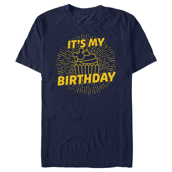 fifth sun Men's Mickey & Friends Birthday Cupcake T-Shirt