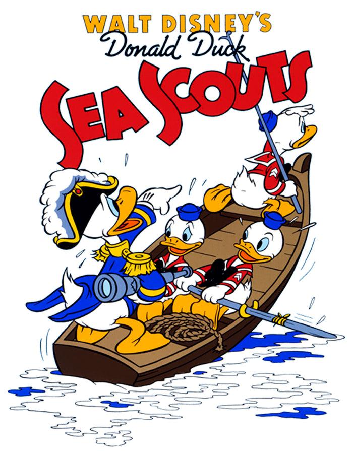 Fifth Sun Men's Mickey & Friends Donald Duck Sea Scouts Baseball Tee
