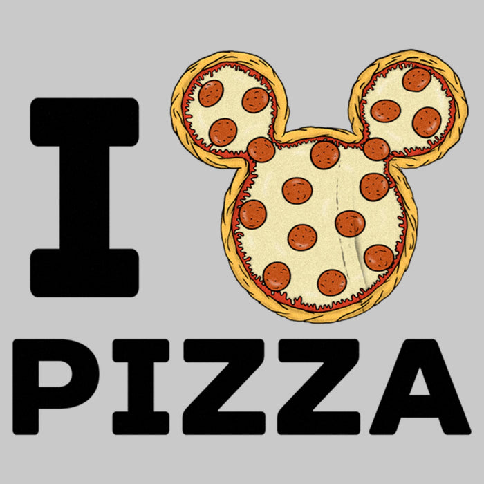 Fifth Sun Men's Mickey & Friends I Love Pizza Pull Over Hoodie
