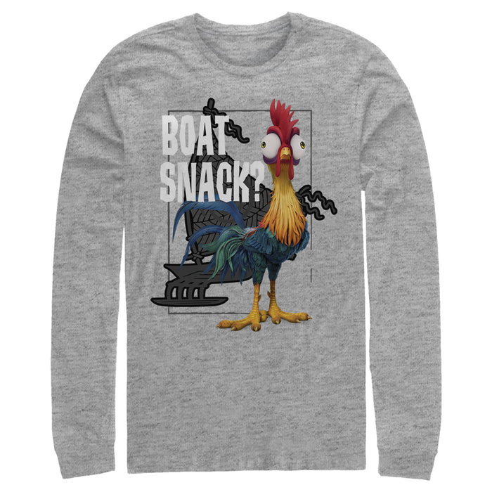 fifth sun Men's Moana Moana Hei Hei Boat Snack Long Sleeve Shirt