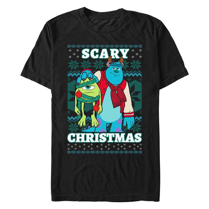fifth sun Men's Monsters Inc Monsters Inc. Mike and Sully Scary Christmas T-Shirt