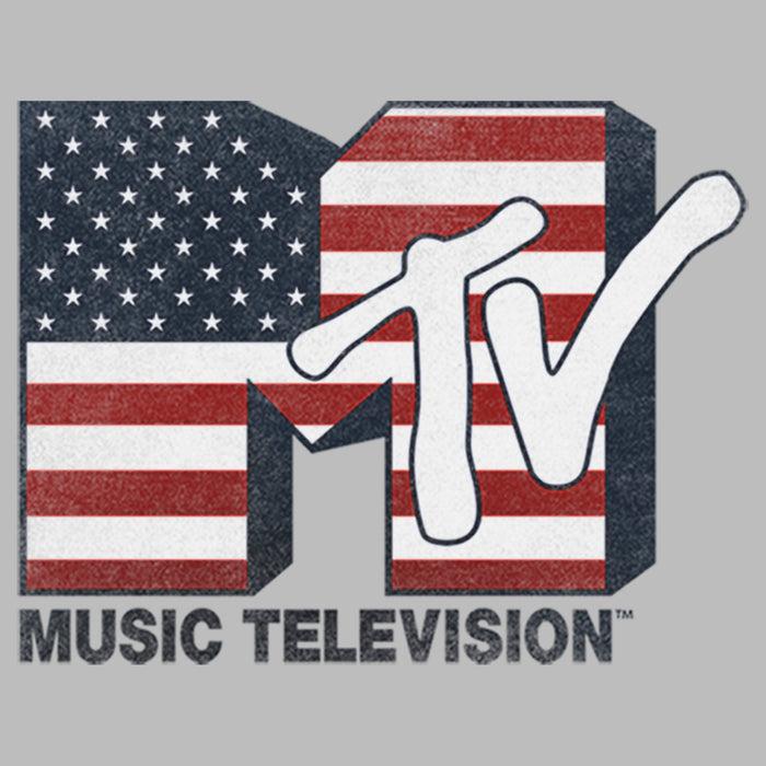 Fifth Sun Men's MTV American Flag Classic Logo T-Shirt