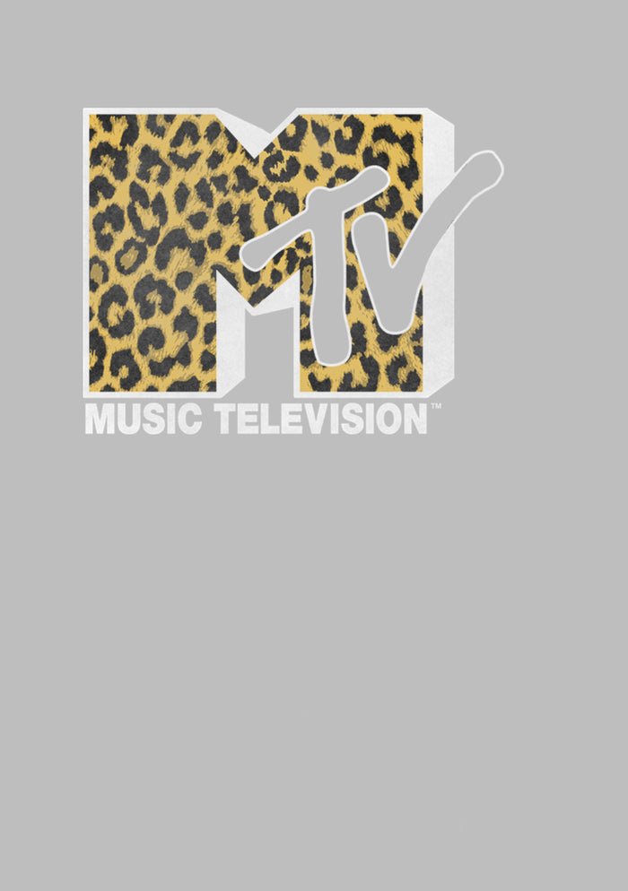 Fifth Sun Men's MTV Cheetah Print Logo Long Sleeve Shirt
