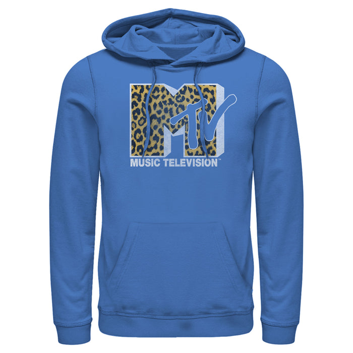 Fifth Sun Men's MTV Cheetah Print Logo Pull Over Hoodie