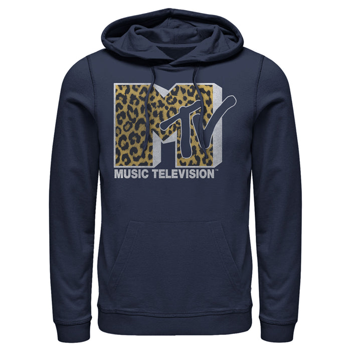 fifth sun Men's MTV Cheetah Print Logo Pull Over Hoodie