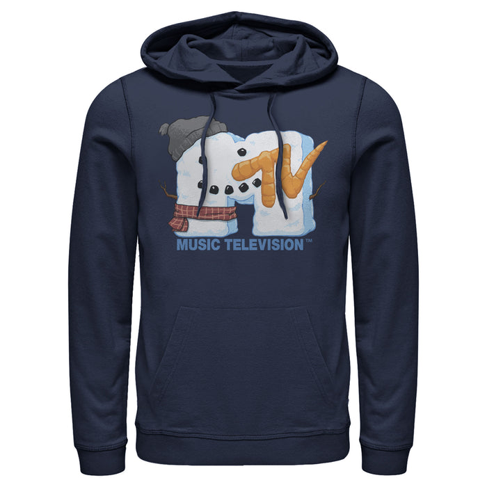 fifth sun Men's MTV Christmas Logo Snowman Pull Over Hoodie
