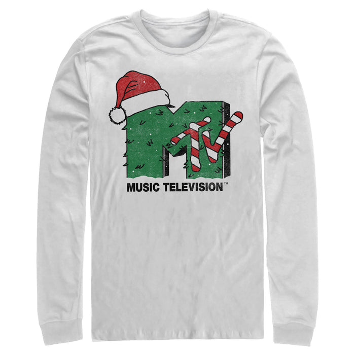 fifth sun Men's MTV Christmas Monster Logo Long Sleeve Shirt