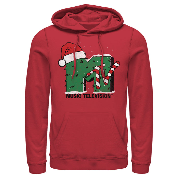 fifth sun Men's MTV Christmas Monster Logo Pull Over Hoodie