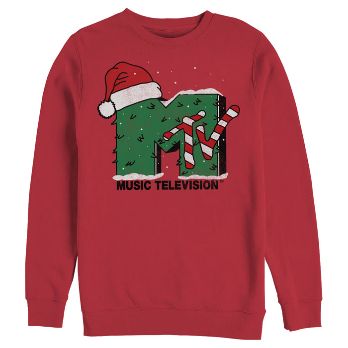 fifth sun Men's MTV Christmas Monster Logo Sweatshirt