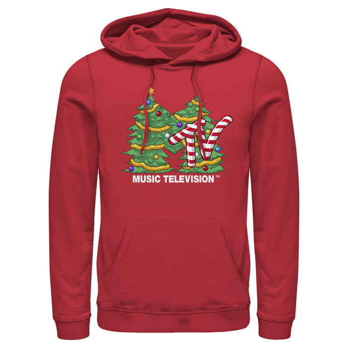 fifth sun Men's MTV Christmas Tree Logo Pull Over Hoodie