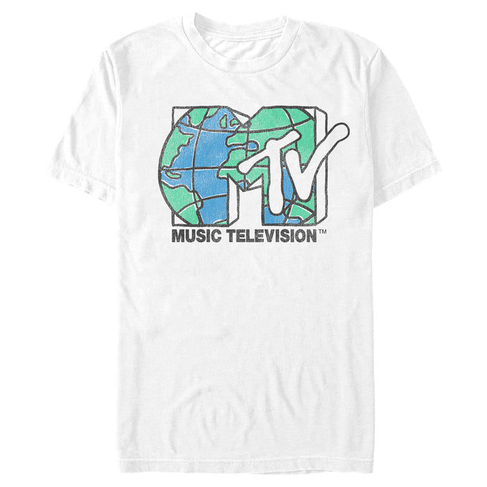 fifth sun Men's MTV Distressed Earth Day Logo T-Shirt