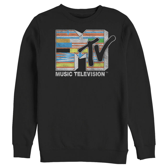 fifth sun Men's MTV International Flag Logo Sweatshirt