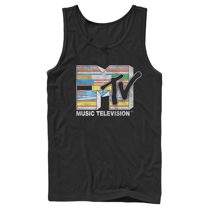 fifth sun Men's MTV International Flag Logo Tank Top