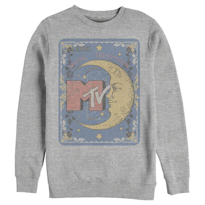 fifth sun Men's MTV Moon Line Drawing Logo Sweatshirt