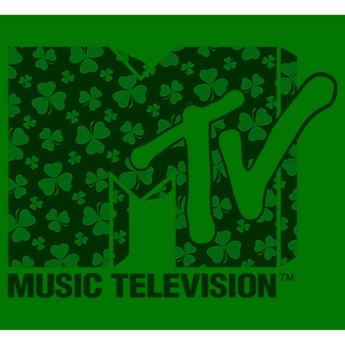 Fifth Sun Men's MTV St. Patrick's Day Retro Shamrock Fill Logo T-Shirt
