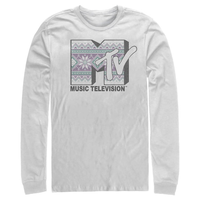 fifth sun Men's MTV Tapestry Logo Long Sleeve Shirt