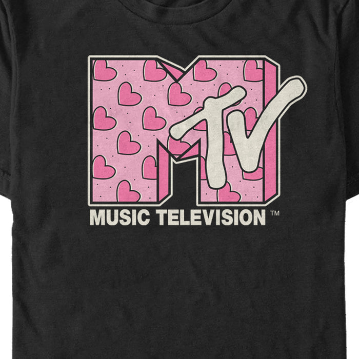 Fifth Sun Men's MTV Valentine's Day Pink Heart Logo T-Shirt