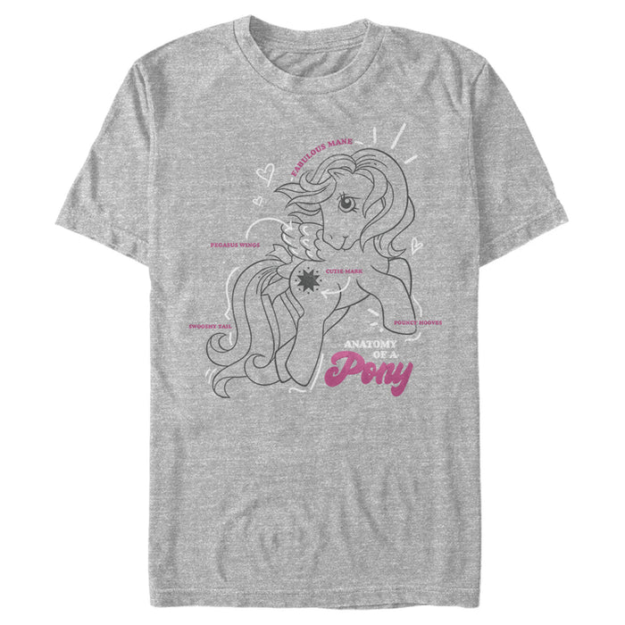 fifth sun Men's My Little Pony Cute Anatomy Lesson T-Shirt