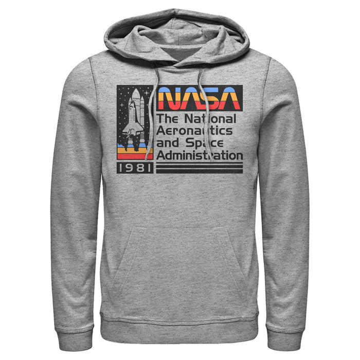 fifth sun Men's NASA 1981 Retro Stripes Pull Over Hoodie