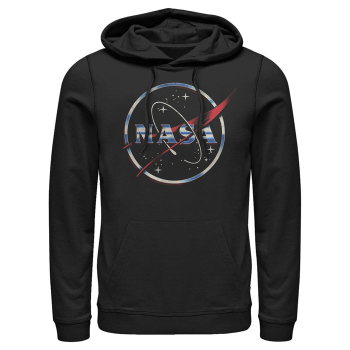 fifth sun Men's NASA 80s Space Station Logo Pull Over Hoodie