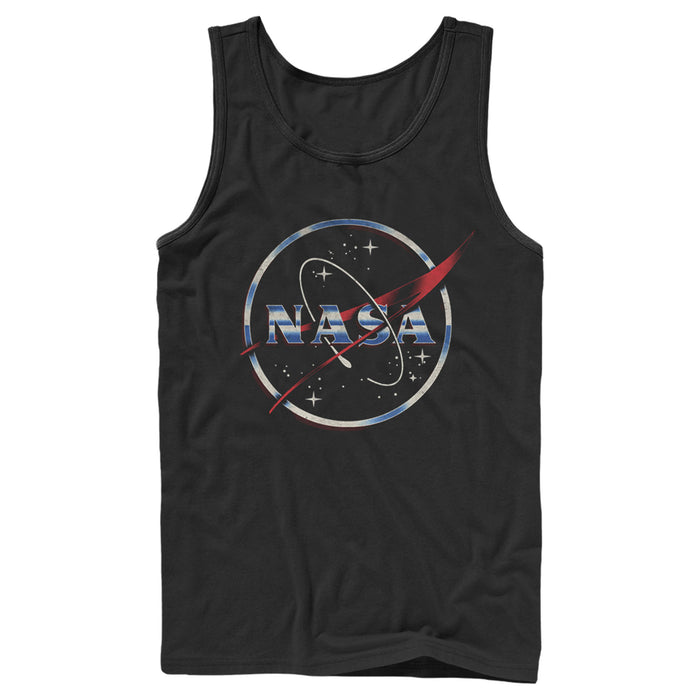 fifth sun Men's NASA 80s Space Station Logo Tank Top