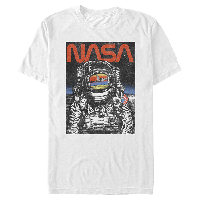 Fifth Sun Men's NASA Astronaut Moon Reflection Vintage Retro T-Shirt