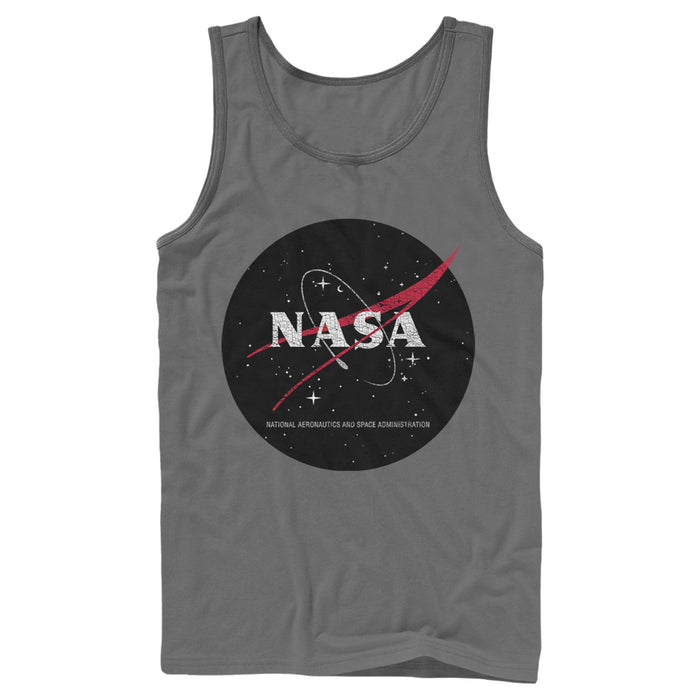 fifth sun Men's NASA Circle Distressed Space Logo Tank Top