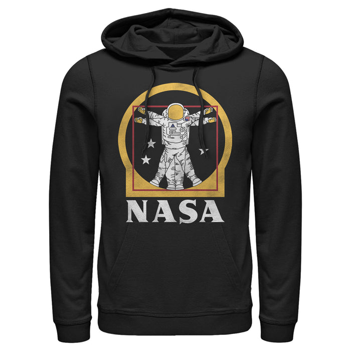 fifth sun Men's NASA Da Vinci Astronaut Logo Pull Over Hoodie