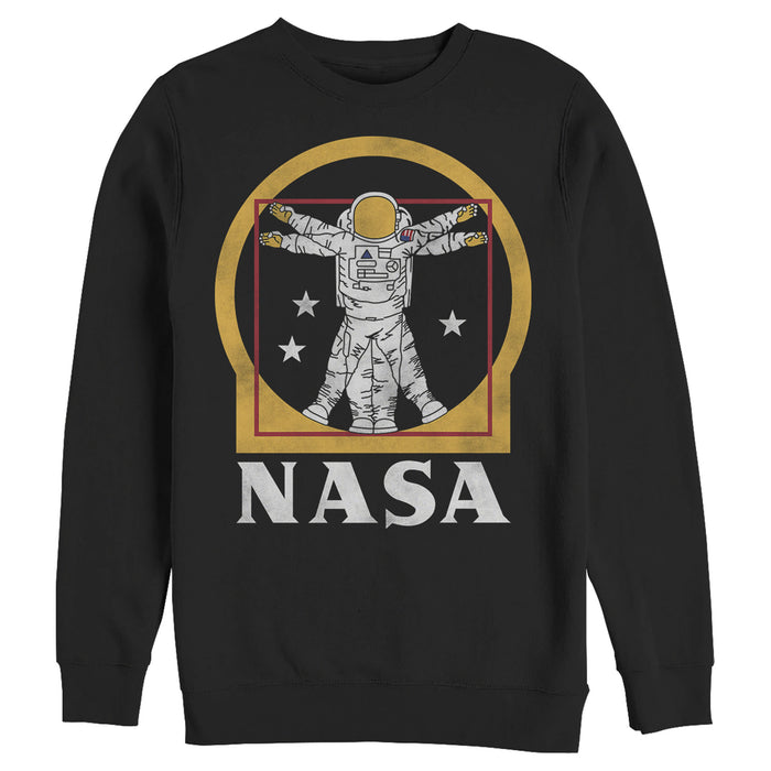 fifth sun Men's NASA Da Vinci Astronaut Logo Sweatshirt