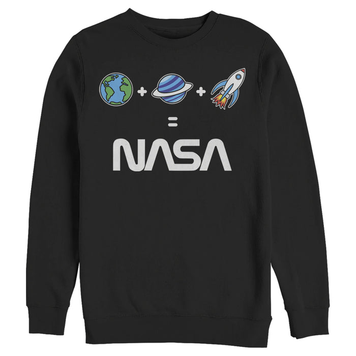 fifth sun Men's NASA Emoji Space Logo Equation Sweatshirt