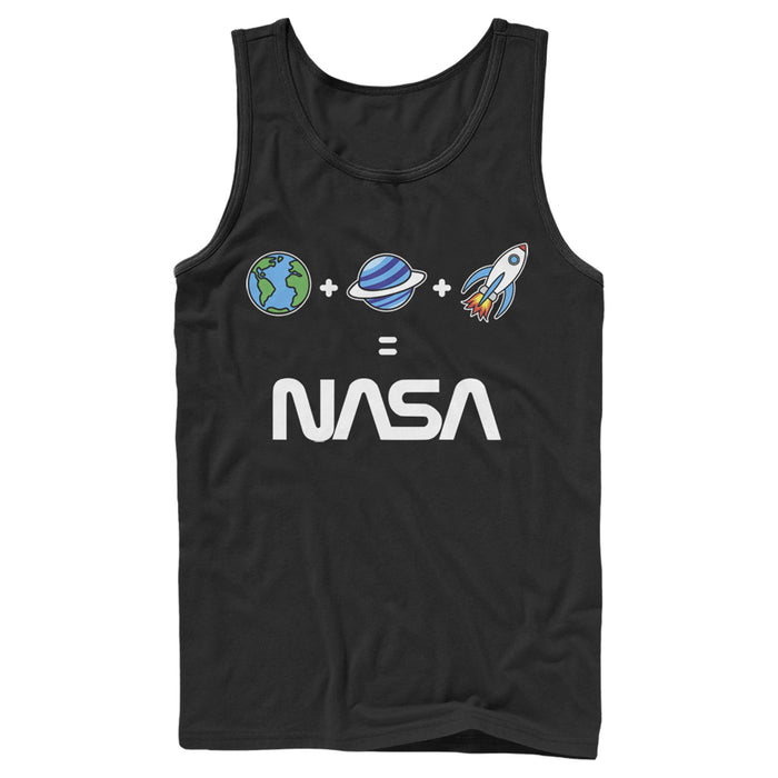 fifth sun Men's NASA Emoji Space Logo Equation Tank Top