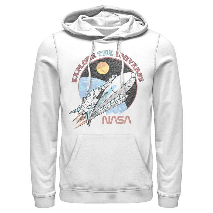 Fifth Sun Men's NASA Explore The Universe Circle Portrait Pull Over Hoodie