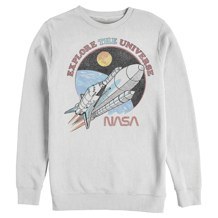 Fifth Sun Men's NASA Explore The Universe Circle Portrait Sweatshirt