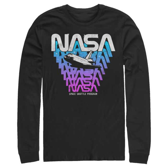 fifth sun Men's NASA Logo Fade Away Long Sleeve Shirt