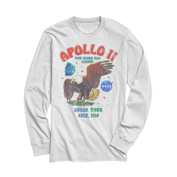 fifth sun Men's NASA Lunar Tour Eagle Long Sleeve Shirt