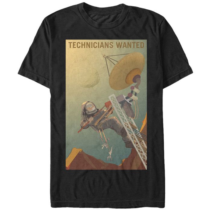 fifth sun Men's NASA Mars Technichians Wanted T-Shirt