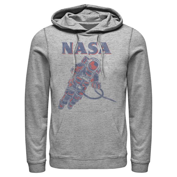 fifth sun Men's NASA Neon Astronaut Cowboy In Space Pull Over Hoodie