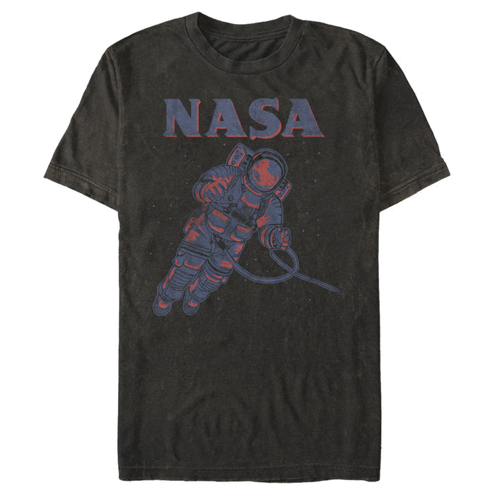 fifth sun Men's NASA Neon Astronaut Cowboy In Space T-Shirt