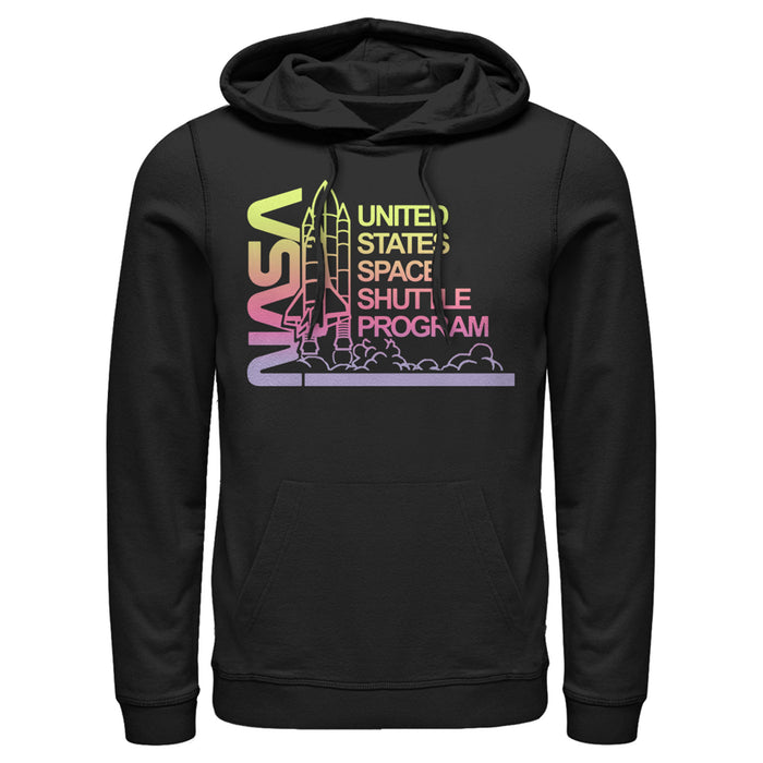 fifth sun Men's NASA Ombre Sunset Shuttle Program Pull Over Hoodie