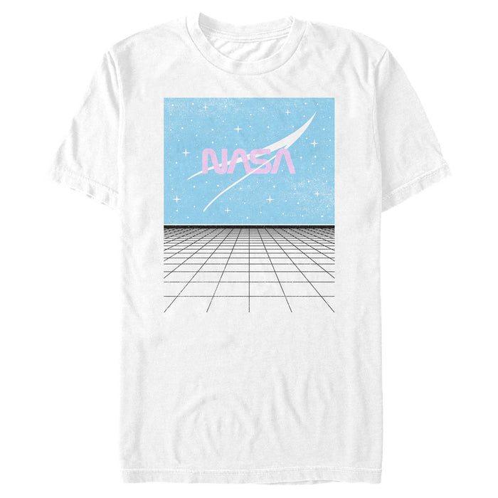 fifth sun Men's NASA Retro Digital Landscape T-Shirt