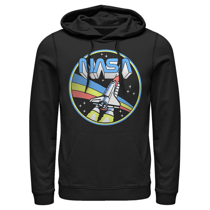 fifth sun Men's NASA Retro Pop Circle Portrait Logo Pull Over Hoodie