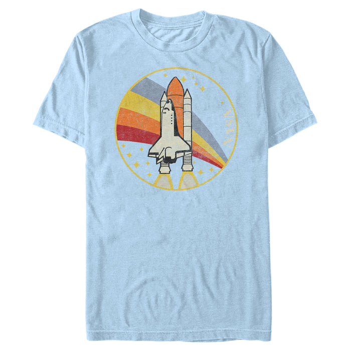 Fifth Sun Men's NASA Shuttle Launch Into Rainbow T-Shirt